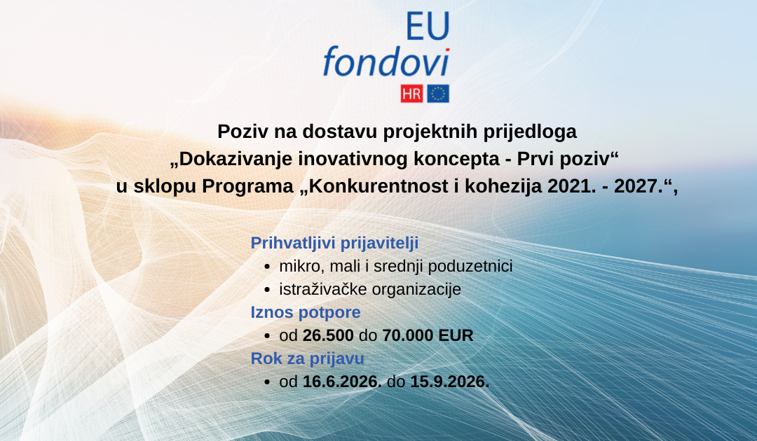 Objavljen Poziv „Dokazivanje inovativnog koncepta – Prvi poziv“